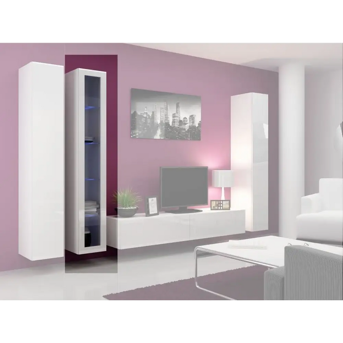 Cama Витрина VIGO ’180’ 180/40/30 бяло/бял гланц