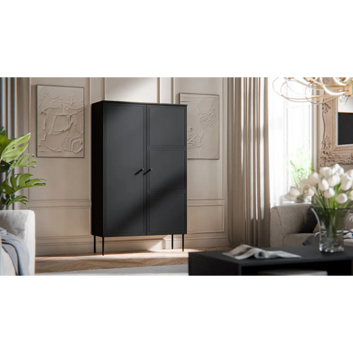 Cama Витрина PALAZZO BIS 100x39x166 черен мат