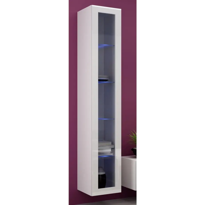 Cama Витрина VIGO ’180’ 180/40/30 бяло/бял гланц