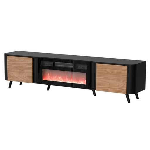 Cama Volare RTV шкаф 200 x 39 x 49 см черно/орех + камина