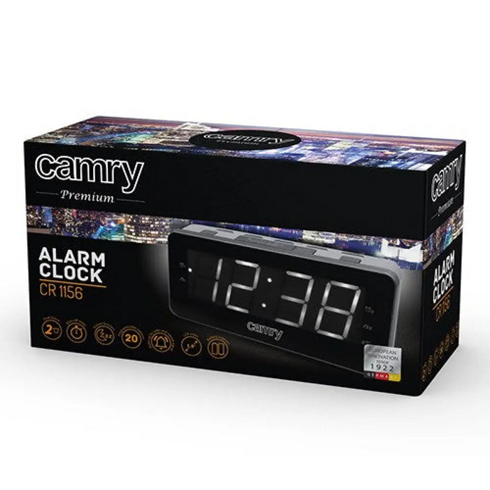 Camry CR 1156 Дигитален будилник черен сив