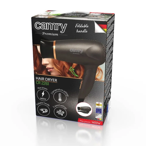 Camry CR 2261 hair dryer Metallic grey Gold 1400 W