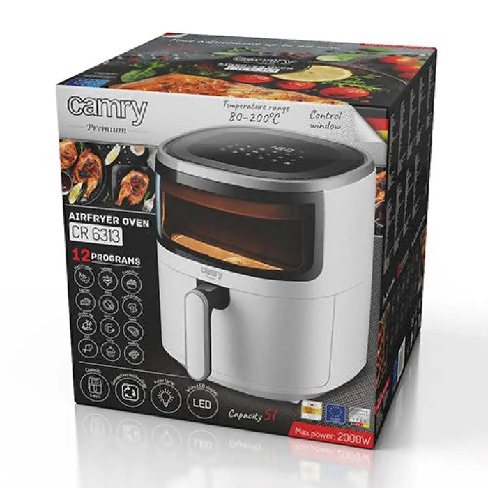Camry CR 6313 Airfryer 12 програми 5 литра Silver