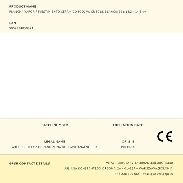 Парна ютия Camry CR 5018 3000 W