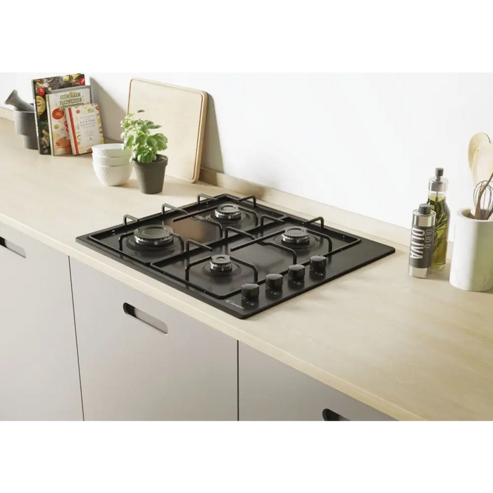 Candy CHW6LBB Черен Вграден 60 см газ 4 зони