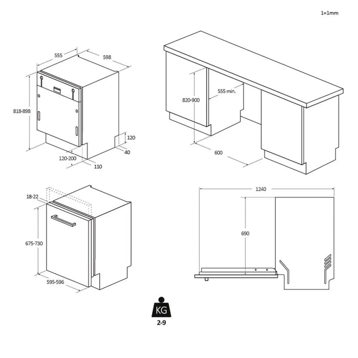 Candy CIP 3E7L0W Напълно вграден 13 комплекта E