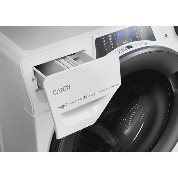 Пералня със Сушилня CANDY RPW 4856 BWR8-S 1400 об/min, ИНВЕРТОРЕН МОТОР
