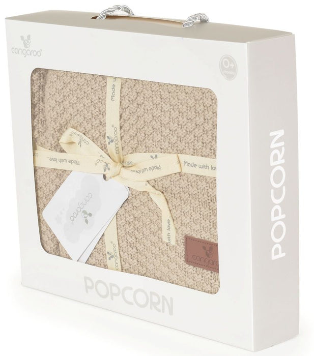 Детско одеяло Cangaroo - Popcorn, 80 х 100 cm, кафяво