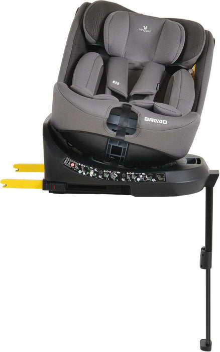 Стол за кола Cangaroo - Bravo, 360°, с IsoFix, i-Size, 40-150 cm, Dark Grey