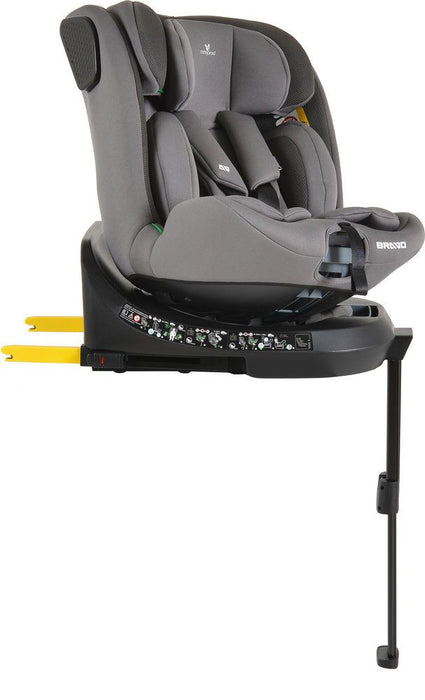Стол за кола Cangaroo - Bravo, 360°, с IsoFix, i-Size, 40-150 cm, Dark Grey