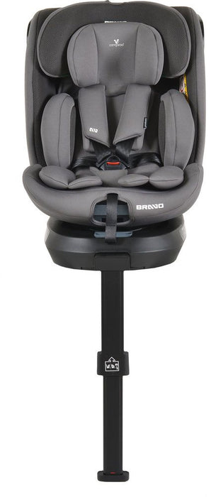 Стол за кола Cangaroo - Bravo, 360°, с IsoFix, i-Size, 40-150 cm, Dark Grey