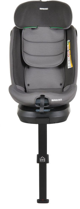 Стол за кола Cangaroo - Bravo, 360°, с IsoFix, i-Size, 40-150 cm, Dark Grey