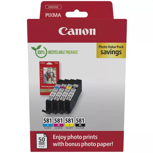 Canon CLI-581 C/M/Y/BK Photo Value Pack