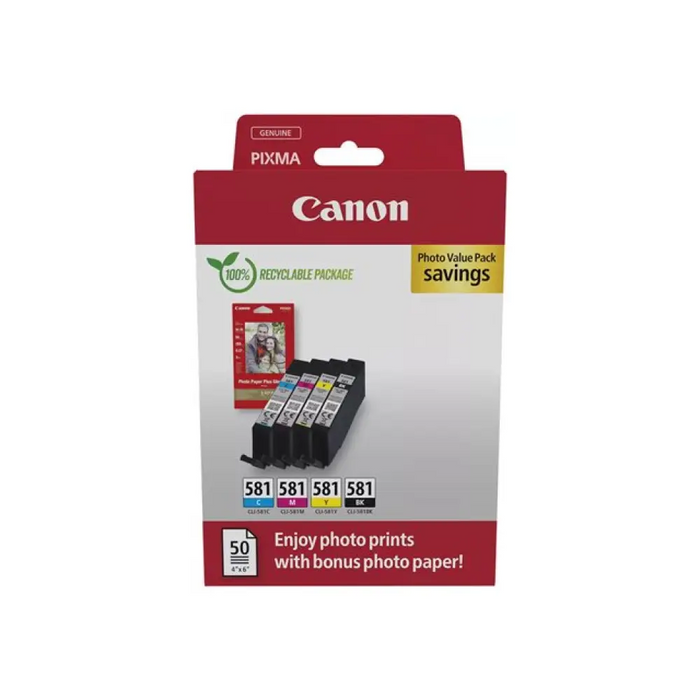 Canon CLI-581 C/M/Y/BK Photo Value Pack