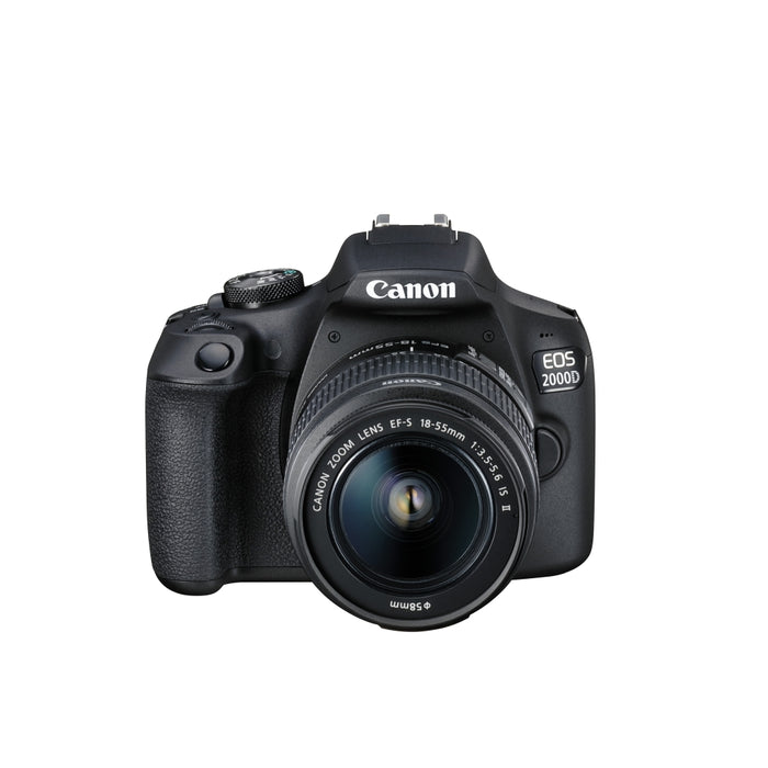 Canon EOS 2000D, черен + EF-s 18-55mm f/3.5-5.6 IS II