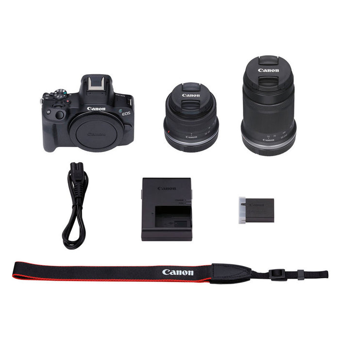 Безогледален фотоапарат CANON EOS R50 18-45+55-210 24.2 MPx, WI-FI, MIRRORLESS