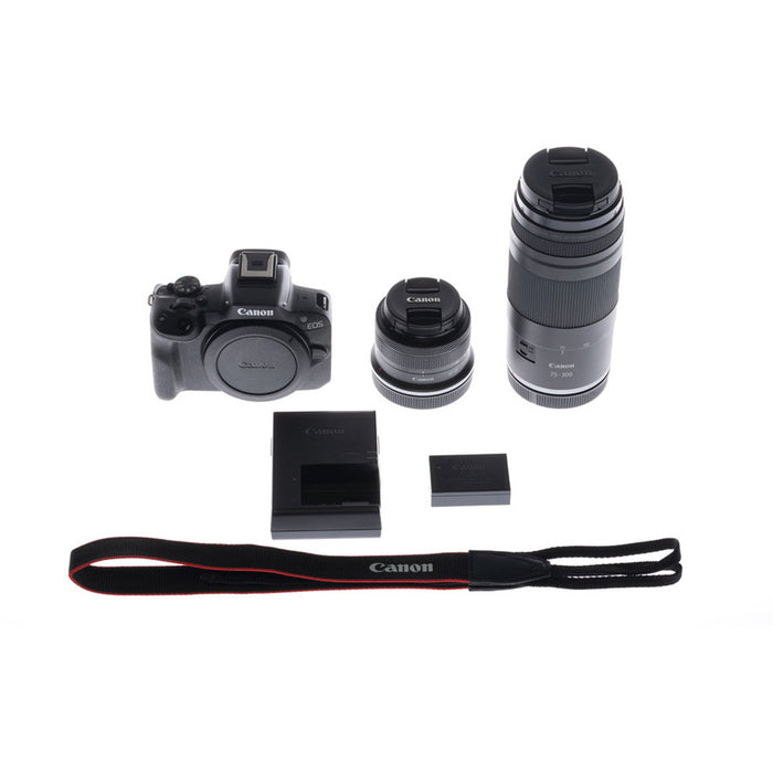 Безогледален фотоапарат CANON EOS R50 BK+RF-S18-45+RF75-300 MIRRORLESS