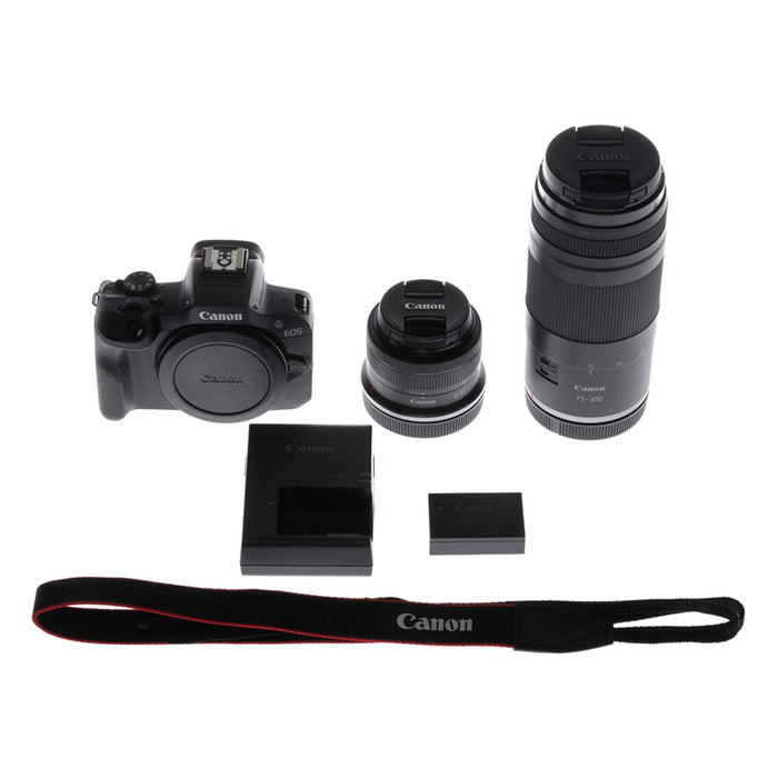 Безогледален фотоапарат CANON EOS R100+RF-S18-45 +RF 75-300 MIRRORLESS