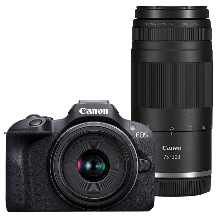 Безогледален фотоапарат CANON EOS R100+RF-S18-45 +RF 75-300 MIRRORLESS