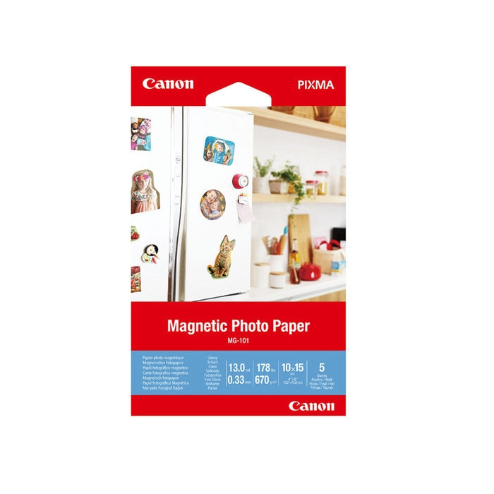 Магнитна фотохартия Canon MG-101, 10х15 см, 5 листа