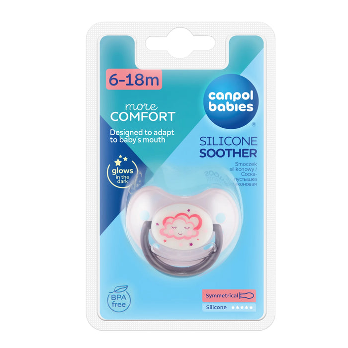 Силиконова залъгалка more Comfort, 6-18 м, различни цветове/мотиви, 1 бр