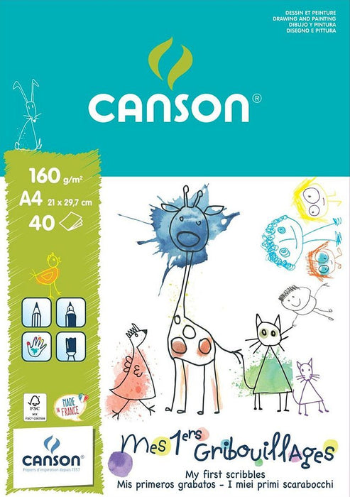 Скицник Canson Kids - А4, 40 листа