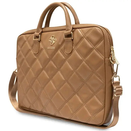 Чанта за лаптоп Guess Quilted 4G 16’ кафява