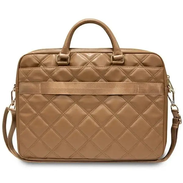 Чанта за лаптоп Guess Quilted 4G 16’ кафява