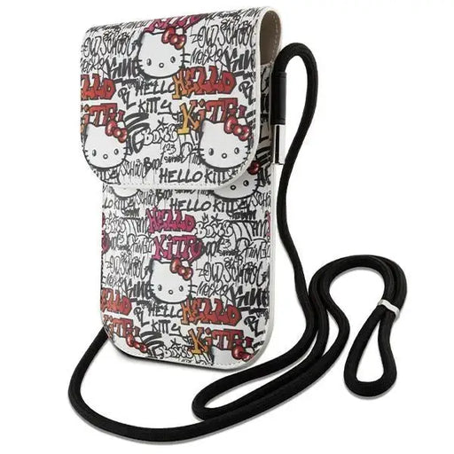 Чантичка Hello Kitty Leather Tags Graffiti бежова