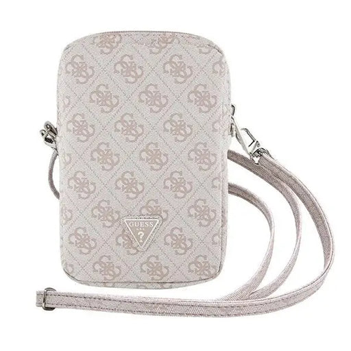 Чантичка за телефон Guess Zip 4G Triangle розова