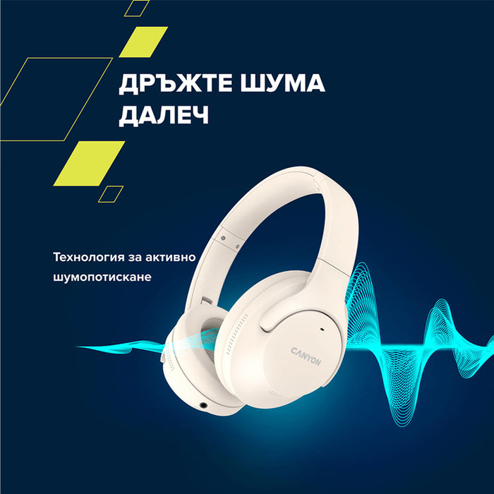 Стерео слушалки CANYON CNS-CBTHS10GN
