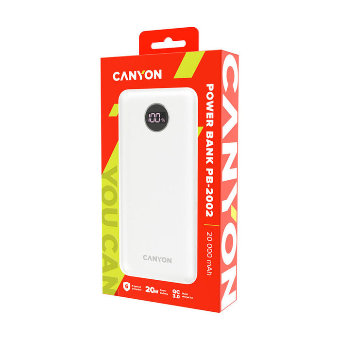 ВЪНШНА БАТЕРИЯ CANYON 20000 mAh CNE-CPB2002W