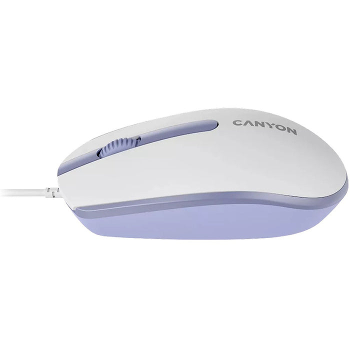 Мишка CANYON M-10 CNE-CMS10WL WHITE/PURPLE