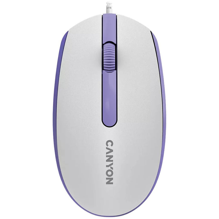 Мишка CANYON M-10 CNE-CMS10WL WHITE/PURPLE