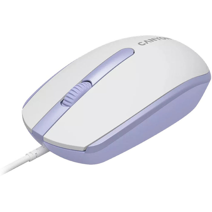 Мишка CANYON M-10 CNE-CMS10WL WHITE/PURPLE