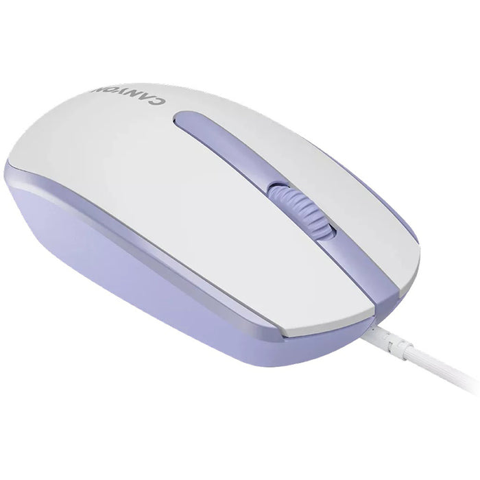 Мишка CANYON M-10 CNE-CMS10WL WHITE/PURPLE