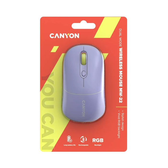 Мишка CANYON MW-22 CNS-CMSW22ML PURPLE RGB
