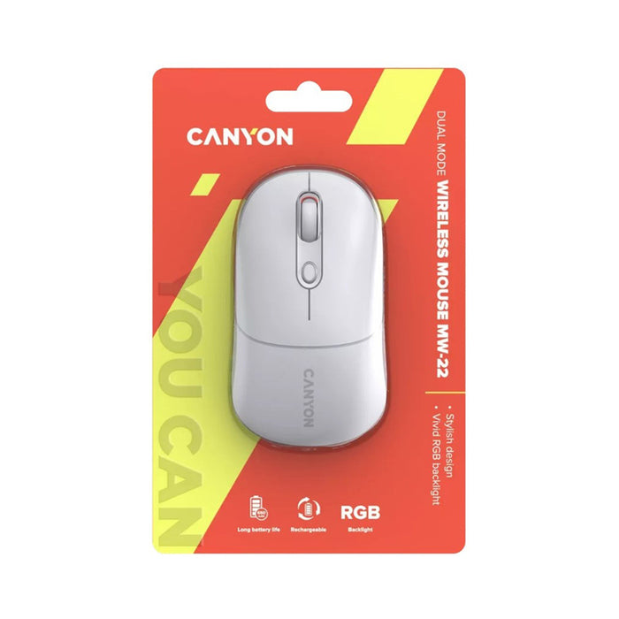 Мишка CANYON MW-22 CNS-CMSW22SW WHITE RGB