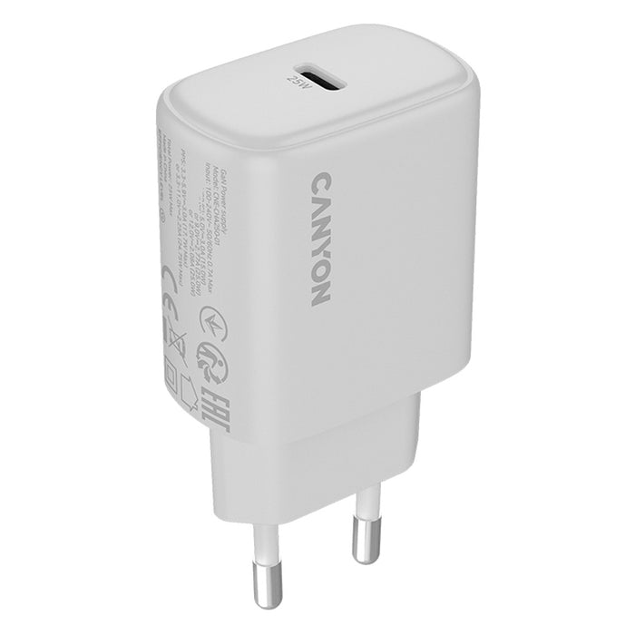 ЗАРЯДНО 220V CANYON 25W WH CNE-CHA250-01