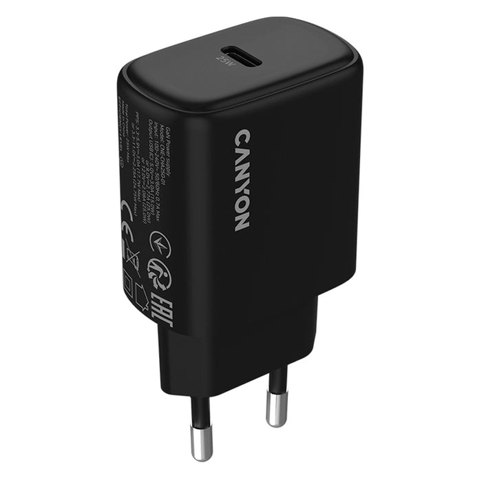 ЗАРЯДНО 220V CANYON 25W BK CNE-CHA250-11