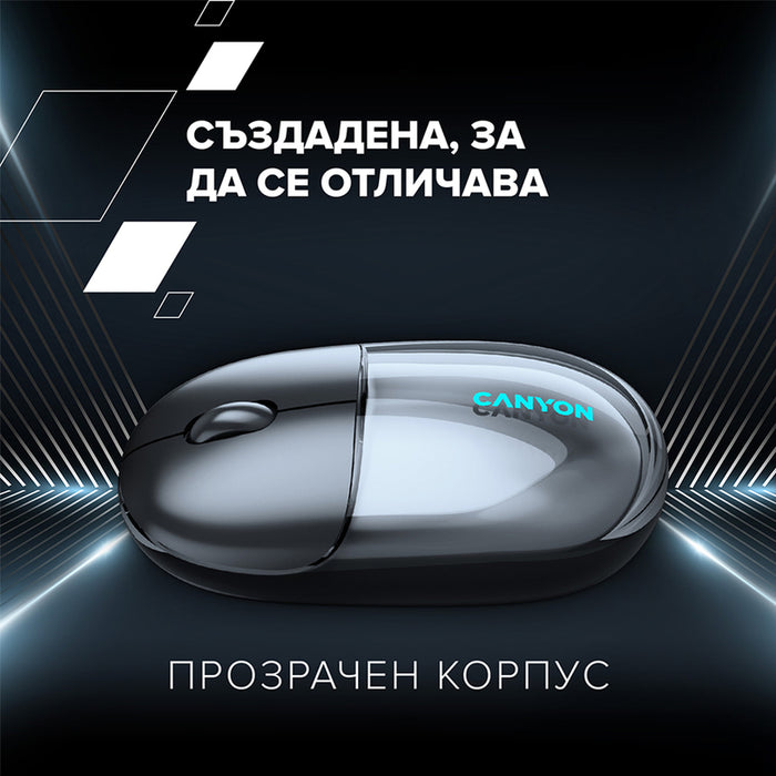 Мишка CANYON OnClick 24 CNS-CMSW24B BLACK Silent Click