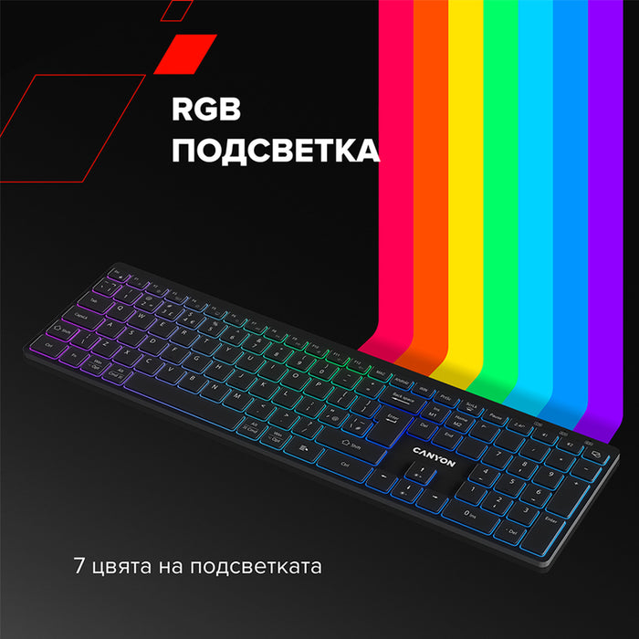 Клавиатура CANYON HKB-W11 CNS-HBTK11B BLACK