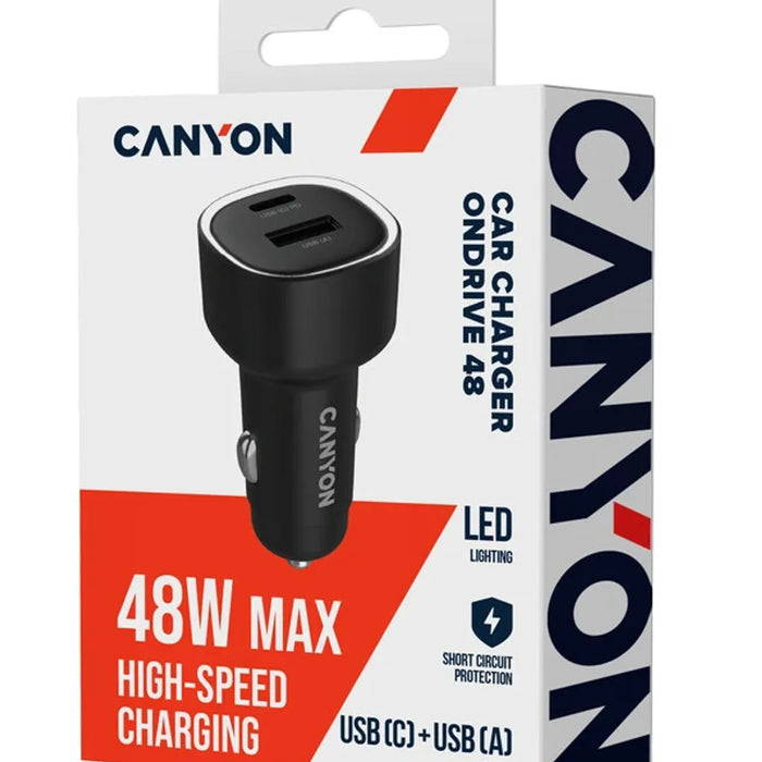 Зарядно устройство Canyon CNE-CCABR3AC 1xUSB C +1x USB A 48W