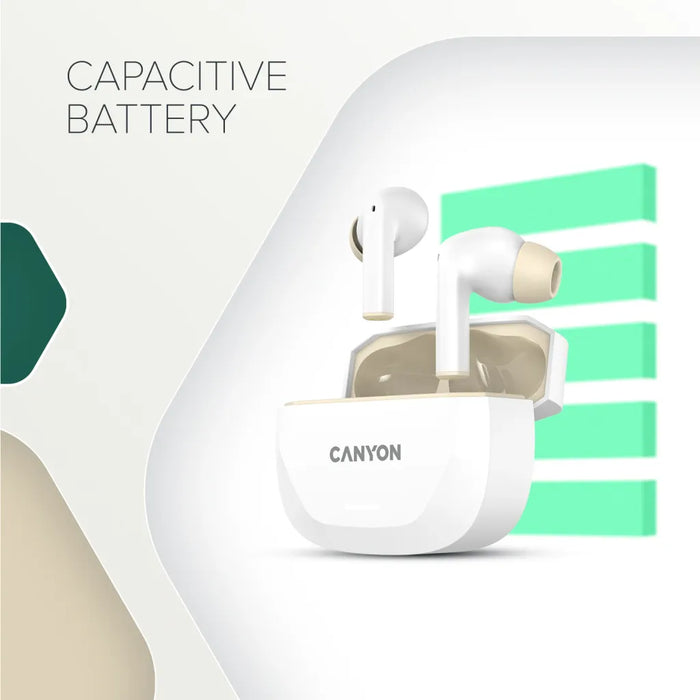 Слушалки Canyon CNS-TWS7WB Бели