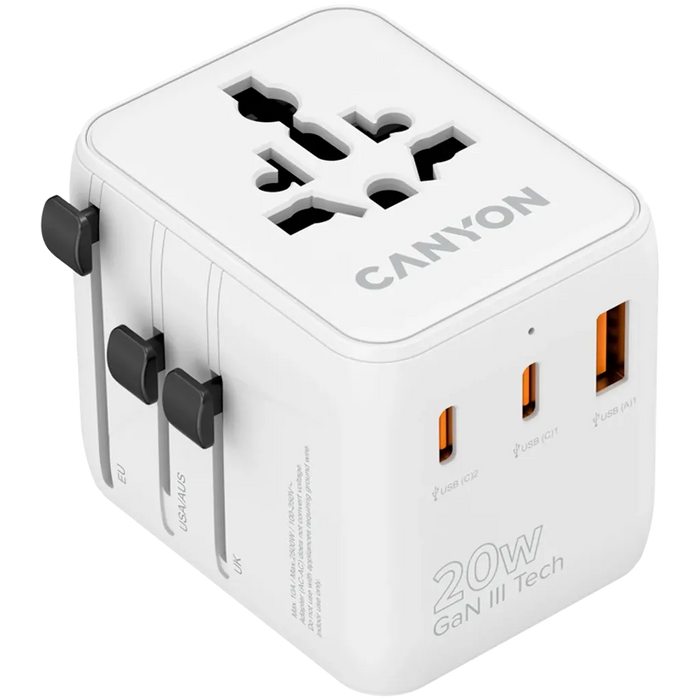 Зарядно устройство Canyon EU/UK/US/AUS CNS-TA20W1005W