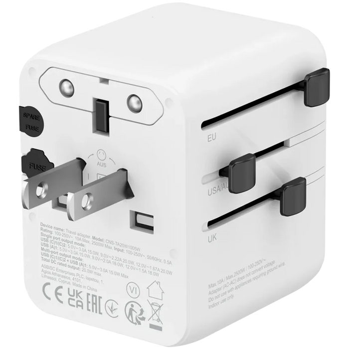 Зарядно устройство Canyon EU/UK/US/AUS CNS-TA20W1005W