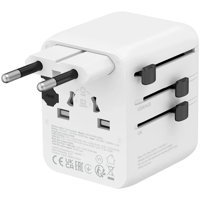 Зарядно устройство Canyon EU/UK/US/AUS CNS-TA20W1005W
