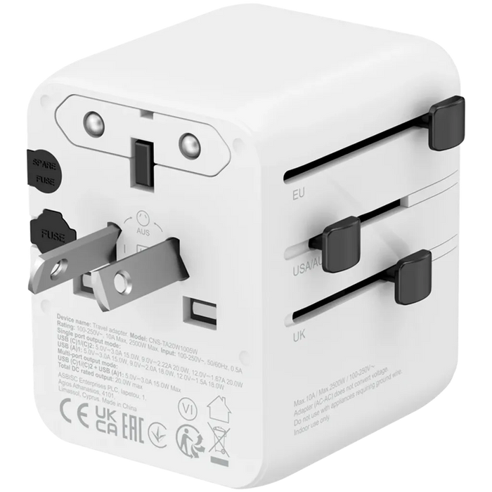 Зарядно устройство Canyon EU/UK/US/AUS CNS-TA20W1005W