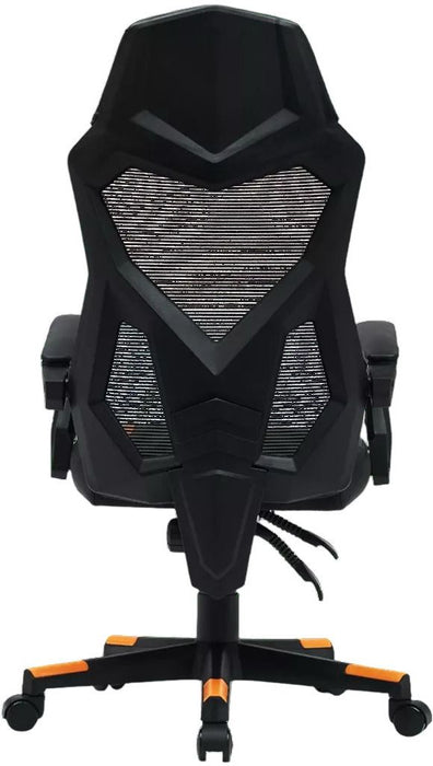 Гейминг стол Canyon - Flow MCH01 Mesh, черен/оранжев