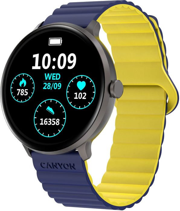 Смарт часовник Canyon - Jacky SW-69, 47 mm, 1.3'', Blue Yellow